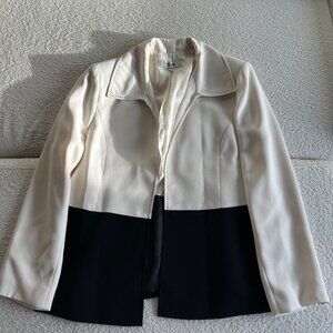 Jones New York Women's Black and White Suit Jacket Size 14 | Classic Blazer